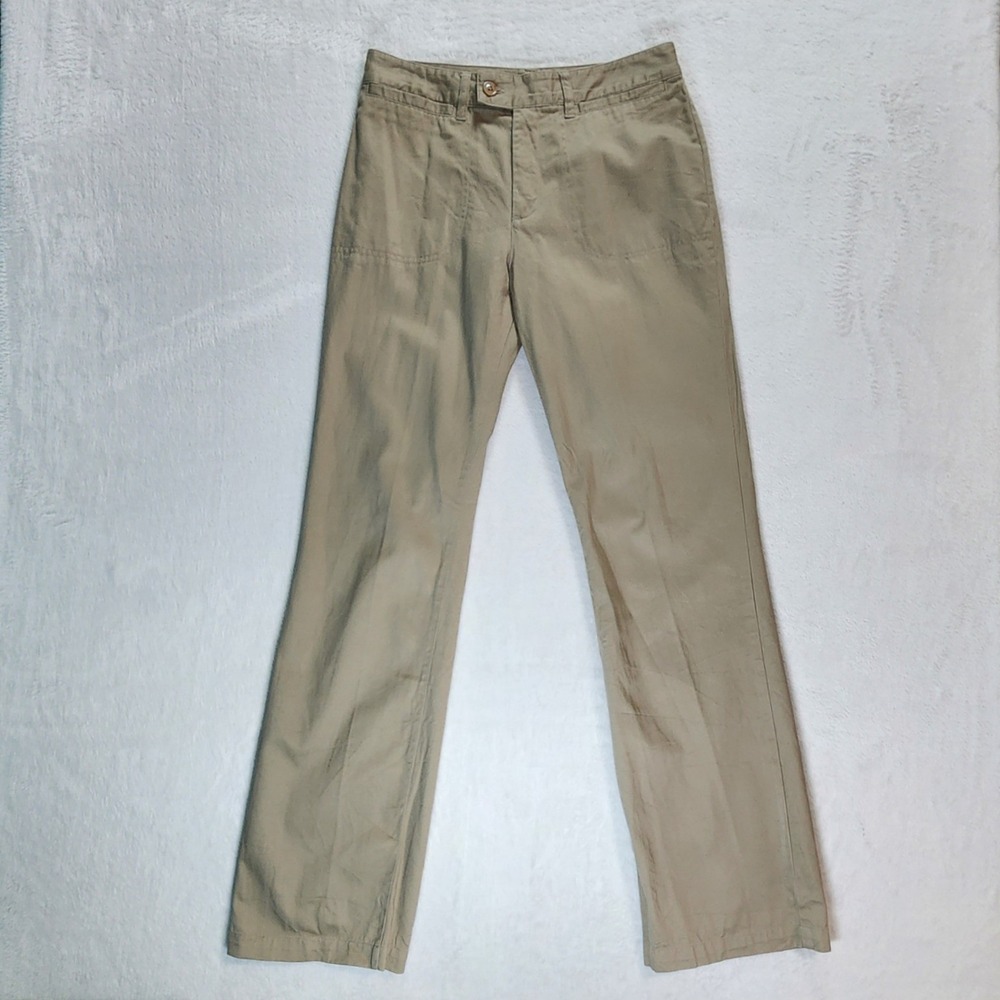 Jacob Y2K Chino Pants Womens 7 8 Khaki Tan Straight Leg Cargo Utility 30W 32L